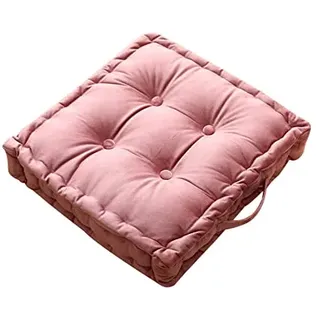 FANSU Stuhlkissen 1 2 4er Set, Samt Sitzkissen 43x43cm, Portabel Stuhl Kissenauflage, Sitzpolster Weiches Stuhlauflage Atmungsaktiv Sitzauflage Gartenkissen (1 Stück,Rosa)