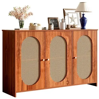 Gotagee Sideboard Rattantüren Metallgriffen Esszimmer Wohnzimmer Küche Beistellschrank