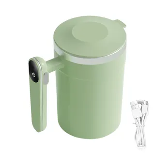 dzqad Self Stirring Cup,400ml Automatischer Magnetischer Latte Mixer - Elektrischer Rührbecher mit LCD Temperaturdisplay | Für Heißgetränke Wie Tee Kaffee Heiße Schokolade Unterwegs