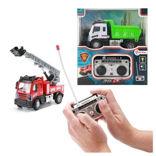 Toi-Toys Spielzeug-Rennwagen Mini Müllwagen oder Feuerwehrauto mit Fernsteuerung