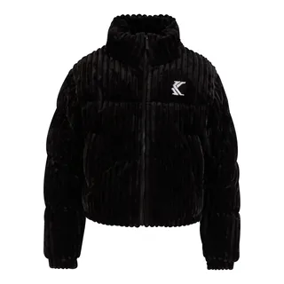 Karl Kani Fuzzy Corduroy Short Puffer Jacket Schwarz XL