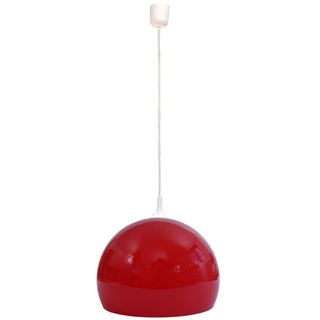 Pendelleuchte MCW-M34, Hängelampe Hängeleuchte Lampe, Ø 40cm Schirm, Kunststoff rot