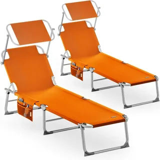 CASARIA Sonnenliege 190 x 60 x 22 cm Orange