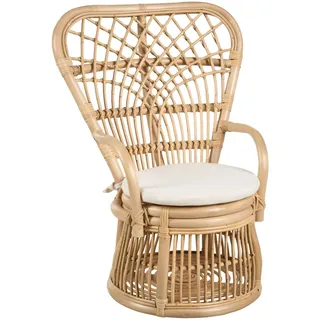 Kinderstuhl aus Rattan natürlich Boho Stil Indoor Outdoor Kinderzimmer Temeni