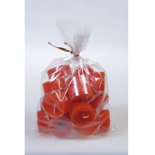 Dänische Teelichter im Acryl-Cup Farbe mandarine-orange