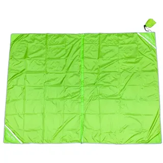 Meerweh XXL teilbare Stranddecke ca. 200x250 cm Sandfreie Strandmatte Campingdecke Strandtuch Wasserdicht Ultraleicht Picknickdecke grün