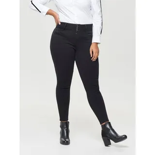 ONLY CARMAKOMA Skinny-fit-Jeans Skinny Stretch Jeans Curvy Plus Size Denim CARANNA Übergröße (1-tlg) 3914 in Schwarz schwarz 54W / 34L