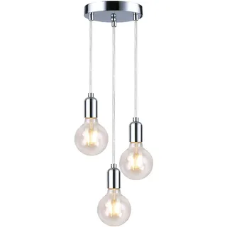 HTRUIYATY Pendelleuchte 3-Flammig E27 Hängeleuchte Vintage mit Verstellbarem Kabel Esszimmerlampe Hängeleuchte Cluster Pendelleuchte