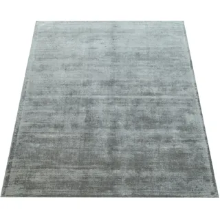 Teppich »Glori 330«, rechteckig, Handweb, Kurzflor, 100% Viskose, handgewebt, mit leichtem Schimmer, 51871052-0 grau 9 mm