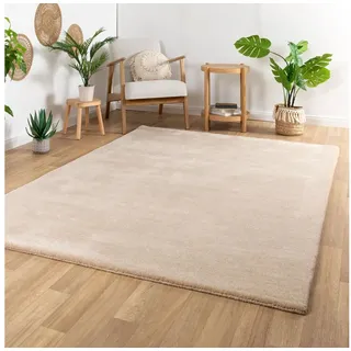 Steffensmeier Wollteppich Sali, Rechteckig, Gabbeh, 100 % Schurwolle beige 60 cm x 120 cm