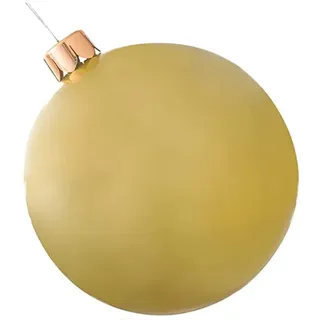 Weihnachtskugel, 1 Set Leicht Aufzublasende, Aufblasbare Outdoor-spielzeuge, Farbenfrohe Weihnachtskugeln Für Den Garten, 65 Cm, Gold