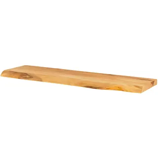 Wandregal Buche Regal aus Massivholz mit Baumkante MONBAK MB11 schwebend (75x20x3cm)