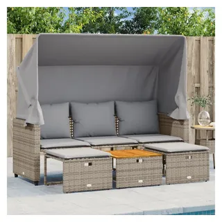 vidaXL Loungesofa 3-Sitzer grau