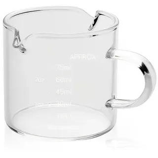 luxuskollektion LATRAT Unzen Messbecher Mit Skala Küche Glas Messbecher, Milchkännchen Krug mit Waage Milch Kaffee Espresso Krug Backwerkzeug 100Ml