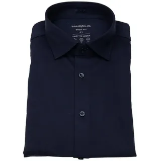 MARVELIS Businesshemd Body Fit stark tailliert Kentkragen blau 41
