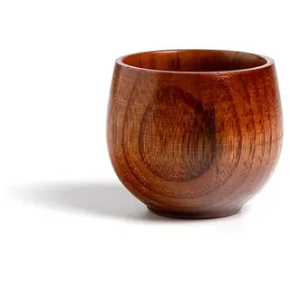 Littimoon Holzbecher Massivholzbecher Massivholz Wasserteetasse für Küche Wohnzimmer D