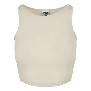 URBAN CLASSICS Cropped Rib Top Beige XL