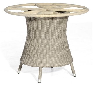 Tischgestell Base-Polyrattan 90 cm rund Alu/KS stone-grey