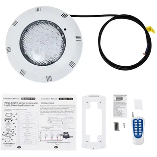 chennnls LED Poolbeleuchtung Extra Flach, Schwimmbad Unterwasser Scheinwerfer Poollampe, 35W Aufputzmontage Pool Lampen, IP68 Wasserdicht,12V AC/DC