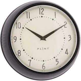 Plint Wanduhr Plint Retro Wanduhr Uhr Küchenuhr Dänisches Design schwarz