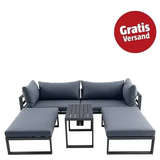 Sunfun Maja Loungemöbel-Set  (5 -tlg., Aluminium, Anthrazit)
