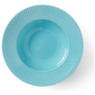 Lyngby Porcelæn Suppenteller Rhombe blau|weiß