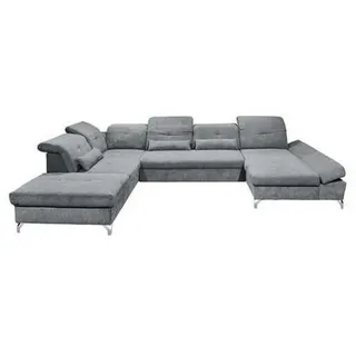 MID.YOU Wohnlandschaft Polyester U-Form 3-Sitzer Grau