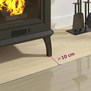 vidaXL Kaminofen Glasplatte Rechteckig 120x60 cm