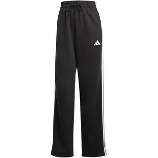 adidas Essentials 3-Stripes Open Hem Fleece Pants Black/White XS