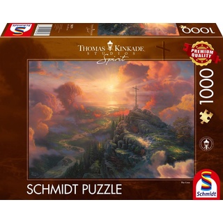 Schmidt Spiele Puzzle 1000 Teile Schmidt Spiele Puzzle Thomas Kinkade Spirit Das Kreuz 59679, 1000 Puzzleteile