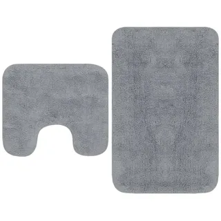 vidaXL Badteppich Grau 100 x 80 cm