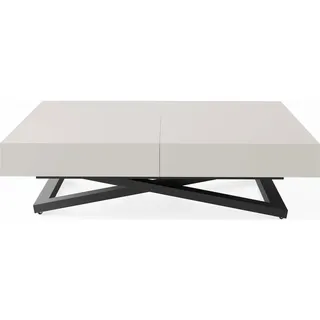 WFL GROUP Cavetta Beige Holzoptik 120-200 x 80 x 27-76 cm