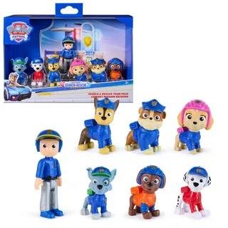 Paw Patrol – Search & Rescue: Figuren-Set mit 7 Charakteren, ca. 6 cm