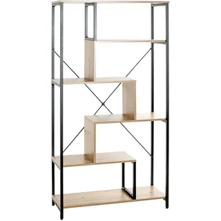 Haku-Möbel Bücherregal 84 x 35 x 163 cm Schwarz