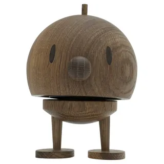 Hoptimist Bumble, Holzdeko, Wackelfigur & Glücksbringer aus Holz, Deko Skandinavisch, Deko Wohnzimmer, Büro & Schreibtisch, Tolle Kleine Geschenke, 10 x 10 x 15 cm, Large, Smoked Oak