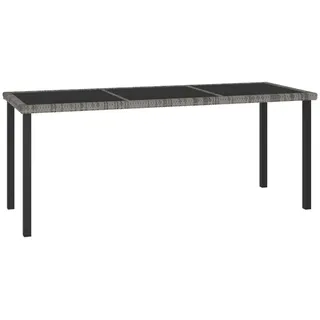 vidaXL Garten-Esstisch 180 x 70 x 73 cm Grau