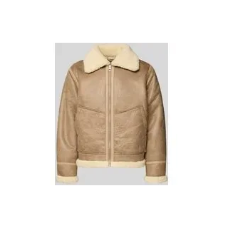 Jacke in Leder-Optik Modell 'LIVERPOOL AVIATOR', Taupe, XXL