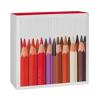 PAPERFLOW easyOffice Rollladenschrank Stifte ohne Fachböden 110,0 x 41,5 x 104,0 cm