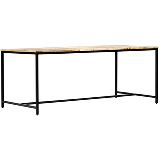 vidaXL Esstisch 180x90x75 cm Raues Mangoholz - Braun