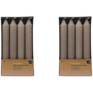 Stabkerze Kerze 2 x 8er-Set (16 Stabkerzen) – Brenndauer: 5 Std., rußfrei – für Kerzenständer, Kerzenhalter - Kerze, Adventskranz, Advent, Weihnachten, Deko, Gastro, Hochzeit – (beige)