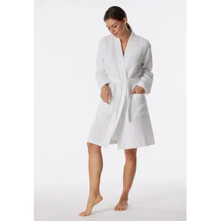 SCHIESSER Bademantel Elegant Kimono Weiß L