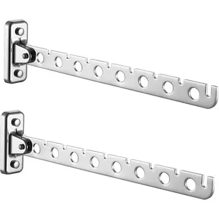 Wandmontierter Kleiderständer, 2er-set, Klappbar, Edelstahl, Für Schlafzimmer, Wohnzimmer Oder Balkon.