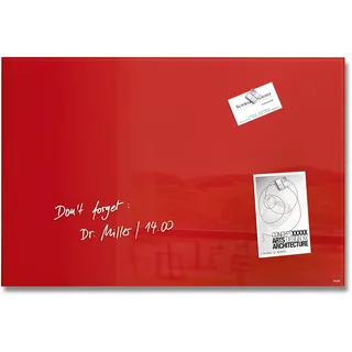 Sigel Glas-Magnettafel 60 x 40 cm rot