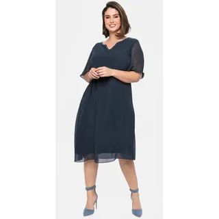 sheego Etuikleid Blau 44