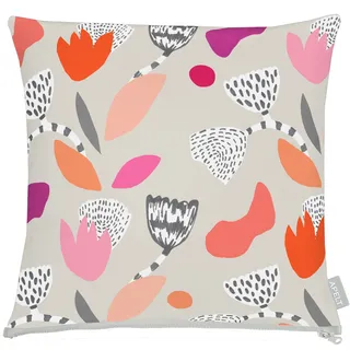 APELT Dekokissen 3807 40 x 40 cm Grau/Orange/Pink
