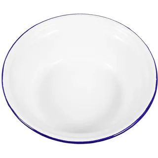 TOYANDONA Vintage Emaille Schüssel Suppenschüssel aus Dickem Lebensmittelechtem Emaille mit Chinesischem Retro design Vielseitig als Salatschüssel Waschbecken oder Küchenbehälter für Obst