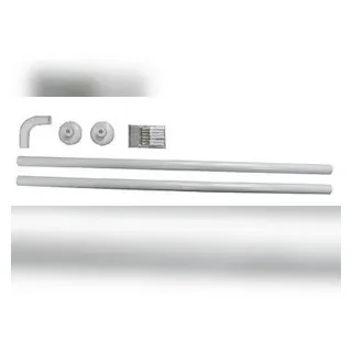 Winkelstange ALU 2er 120x120 cm weiss - extra lang -