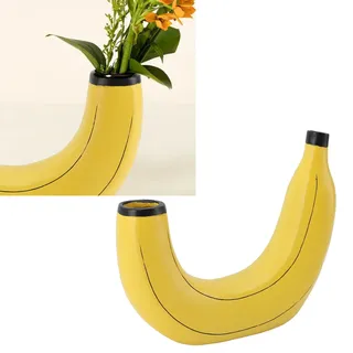 Moderne Und Innovative Dekorative Bananenvase Aus Kunstharz, Stilvolles Dekorationselement Für Wohnzimmer, Büro, Zuhause Und Landhausstil, 20 X 17 Cm