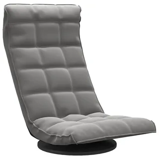 vidaXL Bodenstuhl Drehbar Klappbar Bodensessel Relaxsessel Relaxstuhl Sessel Fernsehsessel Loungesessel Polstersessel Wohnzimmer Dunkelgrau Samt