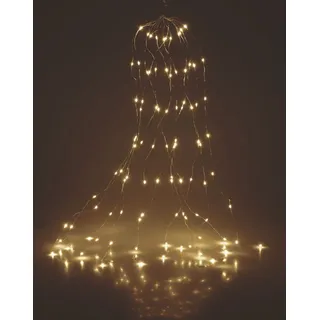 Spetebo Draht Lichterkette warm weiß - 300 cm / 300 LED - Deko Weihnachts Leuchtdraht für Außen